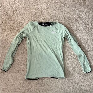 North Face Mint Green Long Sleeve Shirt